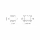 Stół rozkładany do 280 cm ze szkła i forniru – Eugrafo Viadurini