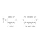 Rozkładany stół do 300 cm z fornirowanym blatem Made in Italy - Grotta Viadurini