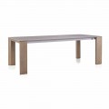 Rozkładany stół do 300 cm w ceramicznych i drewnianych nogach - Ipanemo