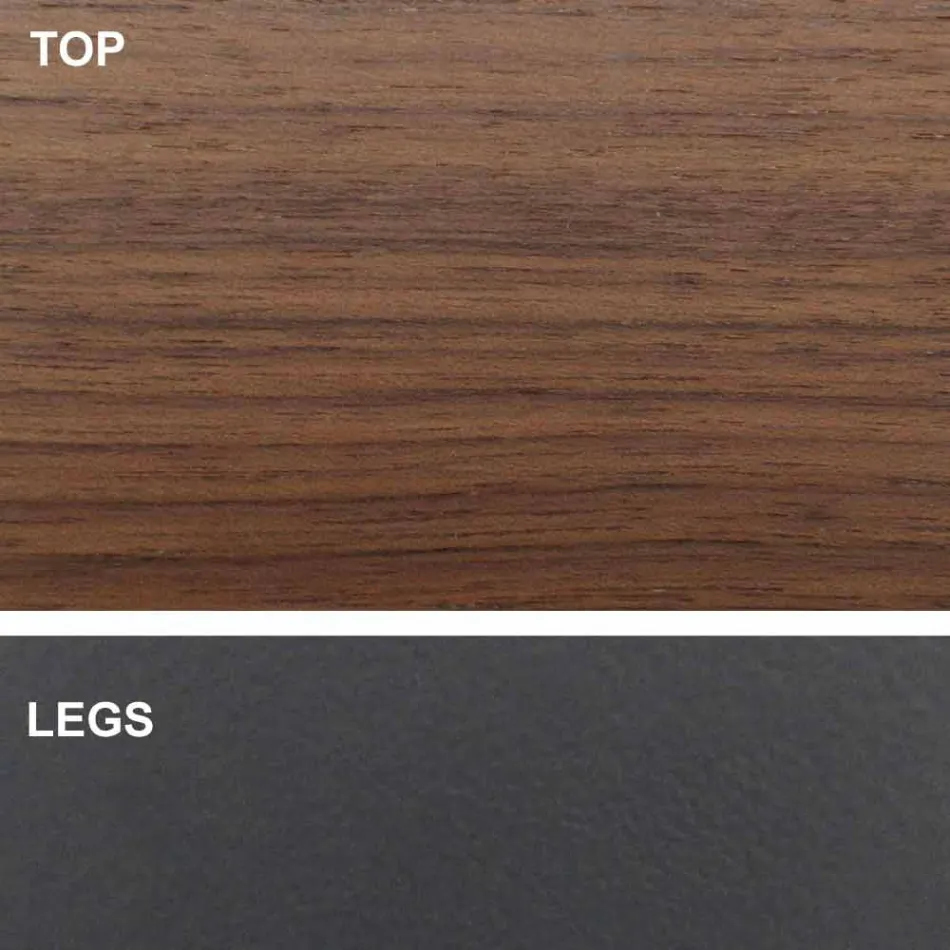 Stół rozkładany do 300 cm z drewna i stali Made in Italy - Settimmio Viadurini