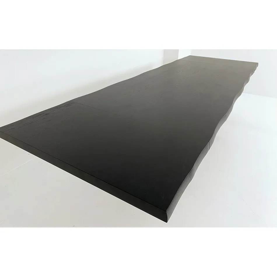 Stół rozkładany do 300 cm z drewna fornirowanego i szkła - Łza Viadurini