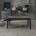 Rozkładany stół do 316 cm z melaminy i metalowej podstawy - kadzidło Viadurini