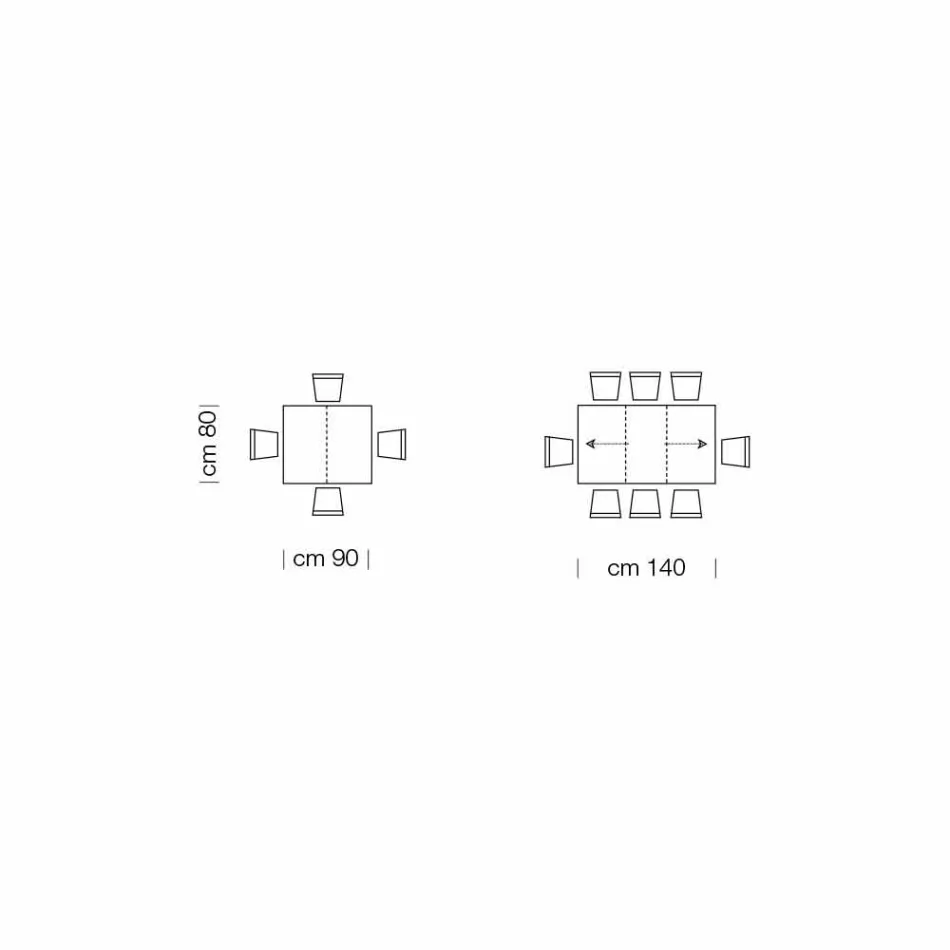 Stół rozkładany do 470 cm z fornirowanego drewna Made in Italy – Gordito Viadurini