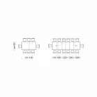 Stół rozkładany do 470 cm z fornirowanego drewna Made in Italy – Gordito Viadurini