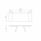 Wysuwany dębowy stolik i czarny metal Travis Viadurini