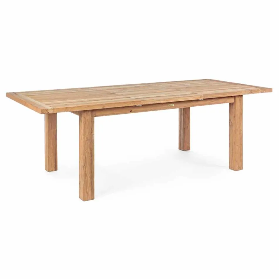 Rozkładany drewniany stół ogrodowy dla 6 osób Homemotion - Hunter Viadurini