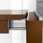 Rozkładany stół z drewna jesionowego z bocznymi opaskami z jesionu - Ketla Viadurini