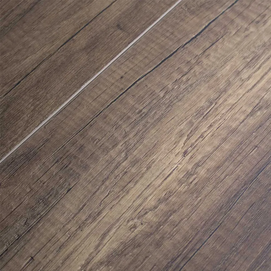 Rozkładany stół z drewna melaminowego i blatu z żelaza w kolorze antracytowym - Sassone Viadurini