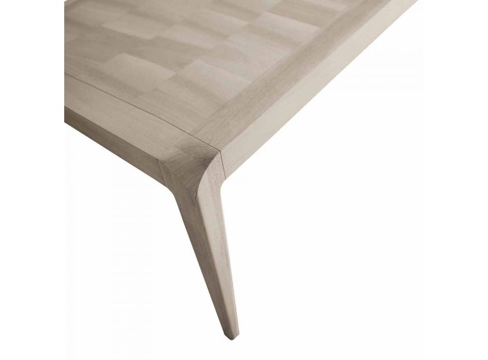 Wysuwany stół z naturalnego szarego orzecha, nowoczesny design Matis Viadurini
