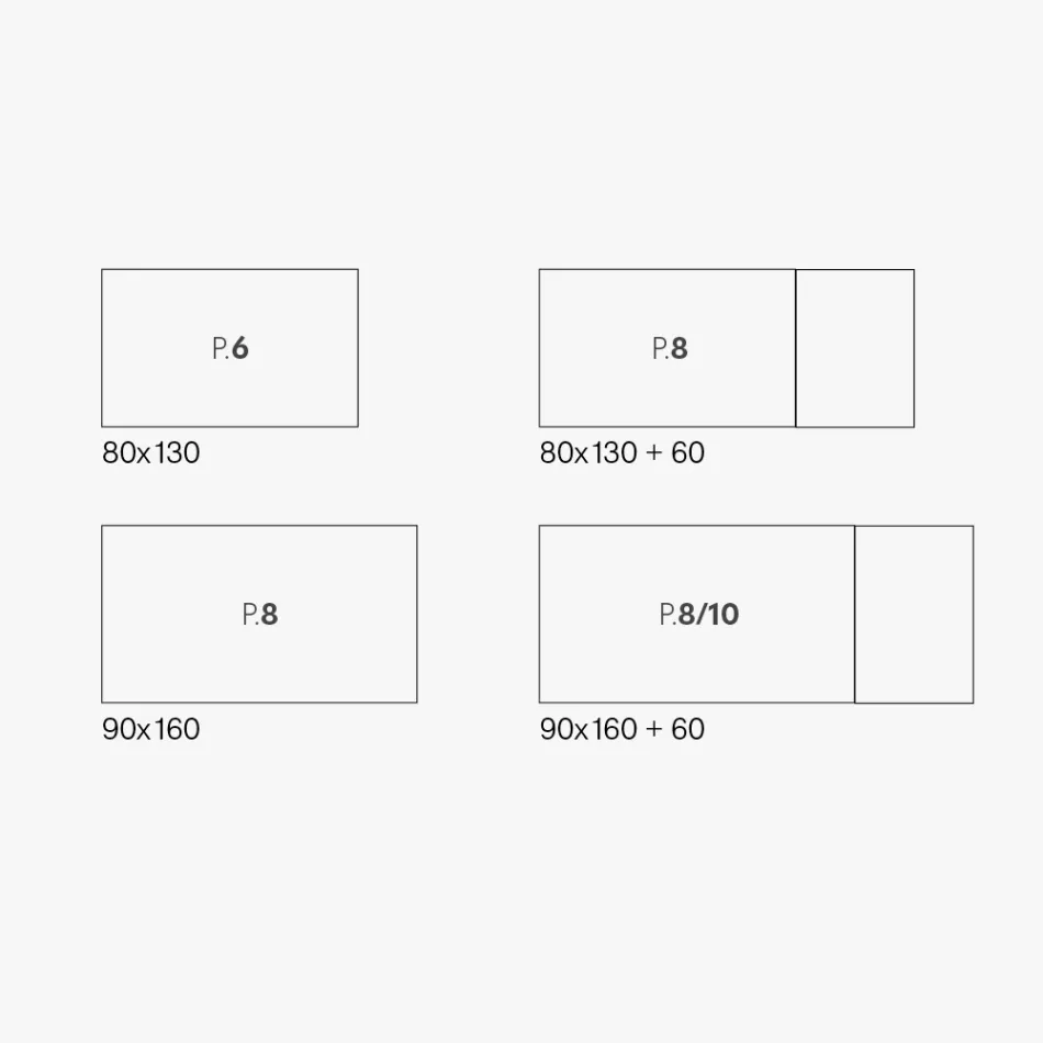 Rozkładany stół z melaminy o różnych wykończeniach Made in Italy - Lily Viadurini