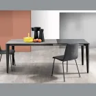 Rozkładany stół z ceramiki szklanej i metalowej podstawy w różnych wykończeniach - Ariel Viadurini