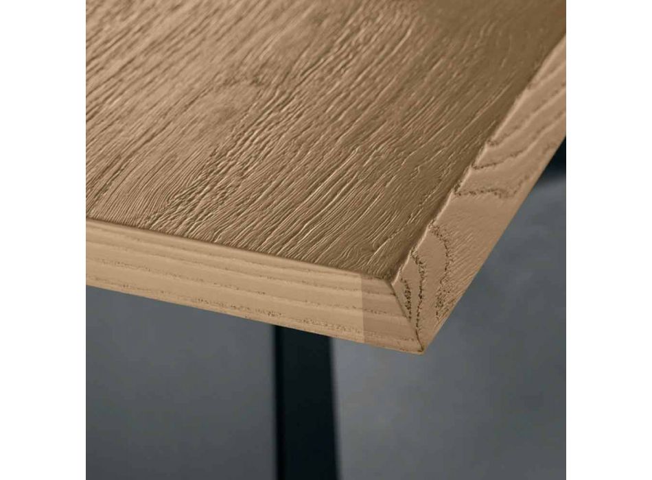 Rozkładany stolik z drewna dębowego Made in Italy - Zerba Viadurini