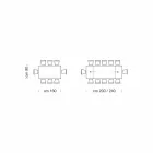 Nowoczesny rozkładany stół na 14 miejsc z laminowanym blatem Made in Italy - Ezzellino Viadurini