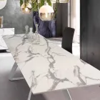 Nowoczesny stół rozkładany z metalowymi nogami, Villongo Viadurini
