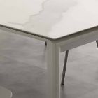 Nowoczesny rozkładany stół z blatem ze szkła ceramicznego Filadelfia Viadurini