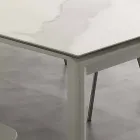 Nowoczesny rozkładany stół z blatem ze szkła ceramicznego Filadelfia Viadurini