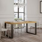 Nowoczesny rozkładany stół z drewna melaminowego Made in Italy - Badesi Viadurini