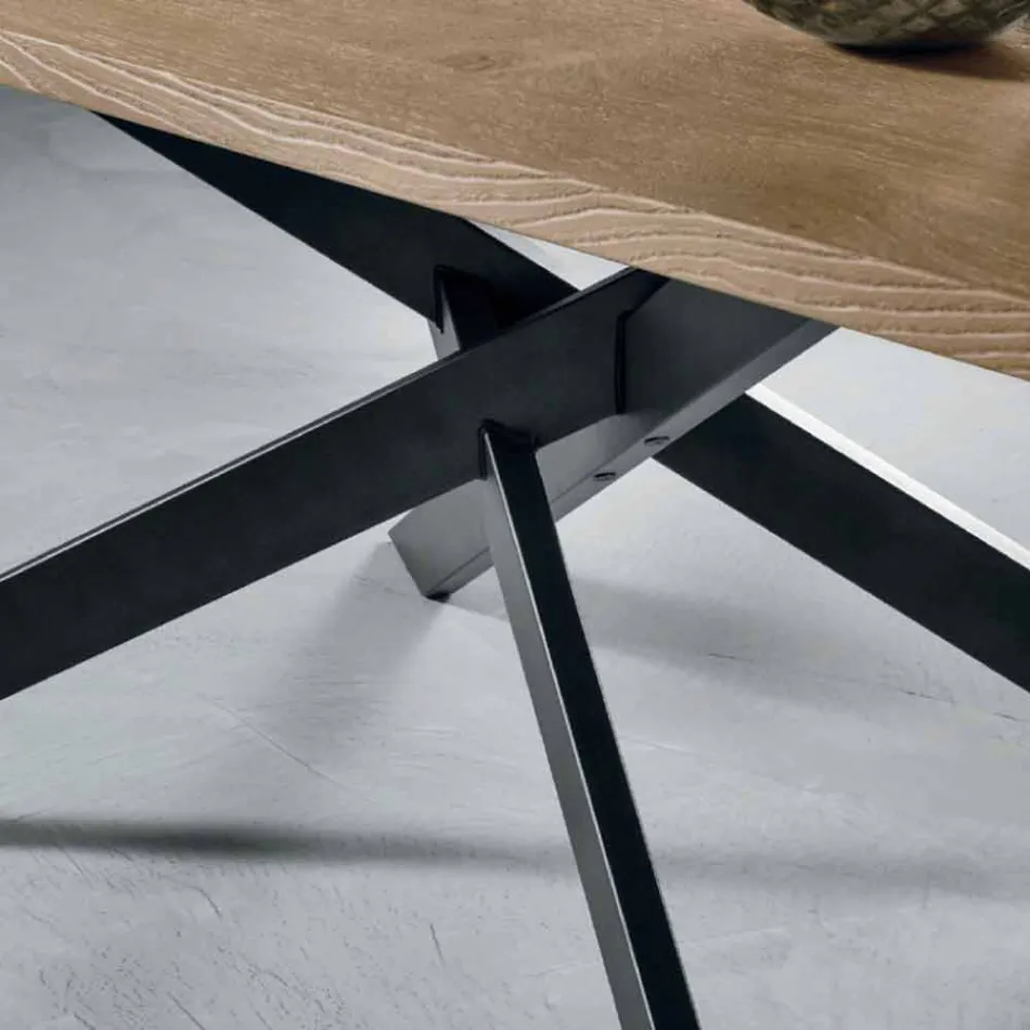 Nowoczesny rozkładany stół z drewna dębowego Made in Italy - Oncino Viadurini