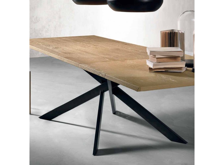 Nowoczesny rozkładany stół z drewna dębowego Made in Italy - Oncino Viadurini