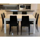 Nowoczesny stół rozkładany z litego drewna dębowego, 160x160cm, Jacob Viadurini