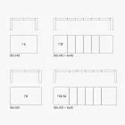 Rozkładany stół wykonany ze składanej melaminy Made in Italy - OK Viadurini