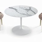 Rozkładany okrągły stół do salonu z laminatu Made in Italy - dolary Viadurini