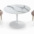 Okrągły rozkładany stół do salonu z laminatu Made in Italy - dolary