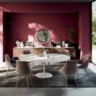 Rozkładany okrągły stół do salonu z laminatu Made in Italy - dolary Viadurini