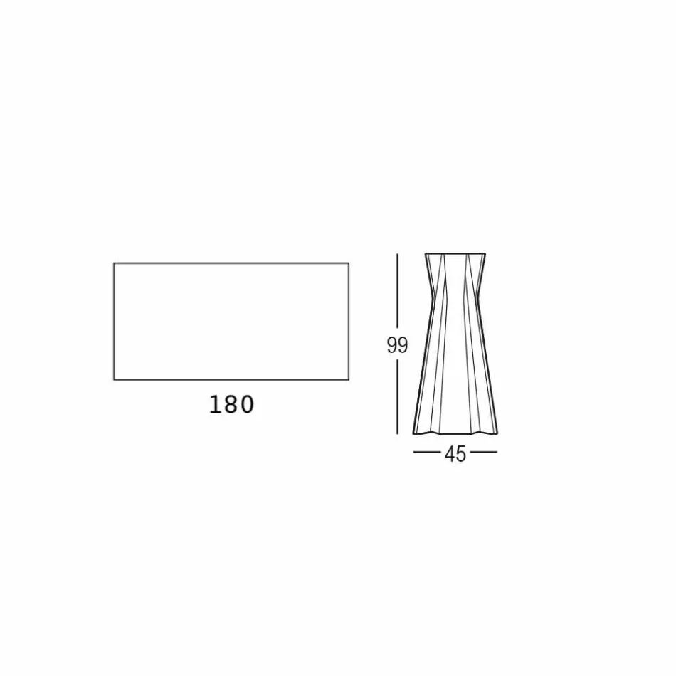 Wysoki stół z blatem HPL i podstawą z polietylenu Made in Italy - Tinuccia Viadurini