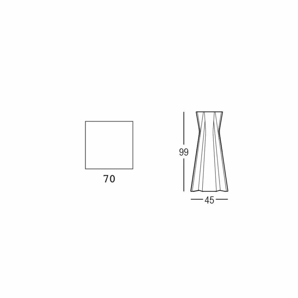 Wysoki stół z blatem HPL i podstawą z polietylenu Made in Italy - Tinuccia Viadurini