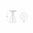 Nowoczesny stół wysoki, z polietylenu - Jet Next by Slide Viadurini