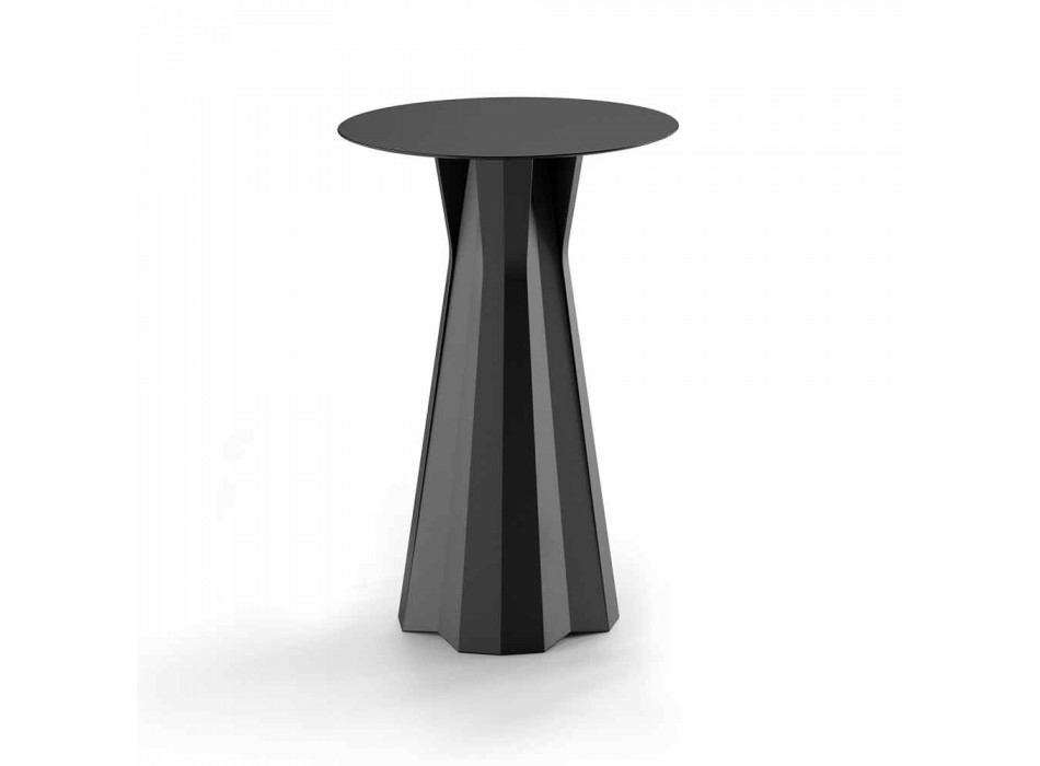 Wysoki stół z polietylenu z okrągłym blatem HPL Made in Italy - Tinuccia Viadurini
