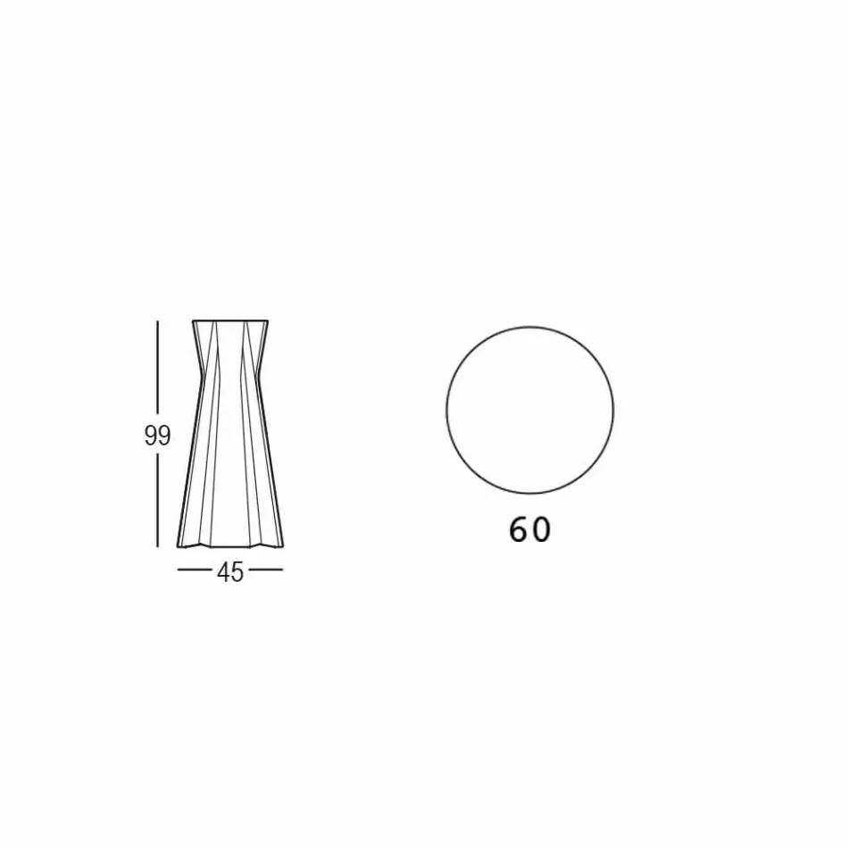 Wysoki stół z polietylenu z okrągłym blatem HPL Made in Italy - Tinuccia Viadurini