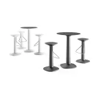 Wysoki okrągły stół z polietylenu z blatem HPL Made in Italy - Pito Viadurini