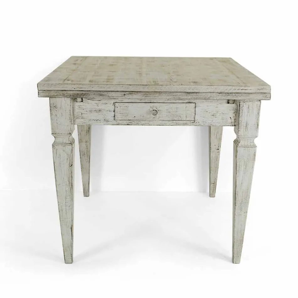 Rozkładany stół rzemieślniczy do 170 cm z drewna Made in Italy - Marsylia Viadurini