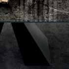 Stół ze zintegrowanymi przedłużeniami z ceramiki i stali Made in Italy - Dalmata Viadurini