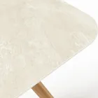 Stół z drewnianą podstawą i ceramicznym blatem Chianca od Ostuni - Infinity Viadurini