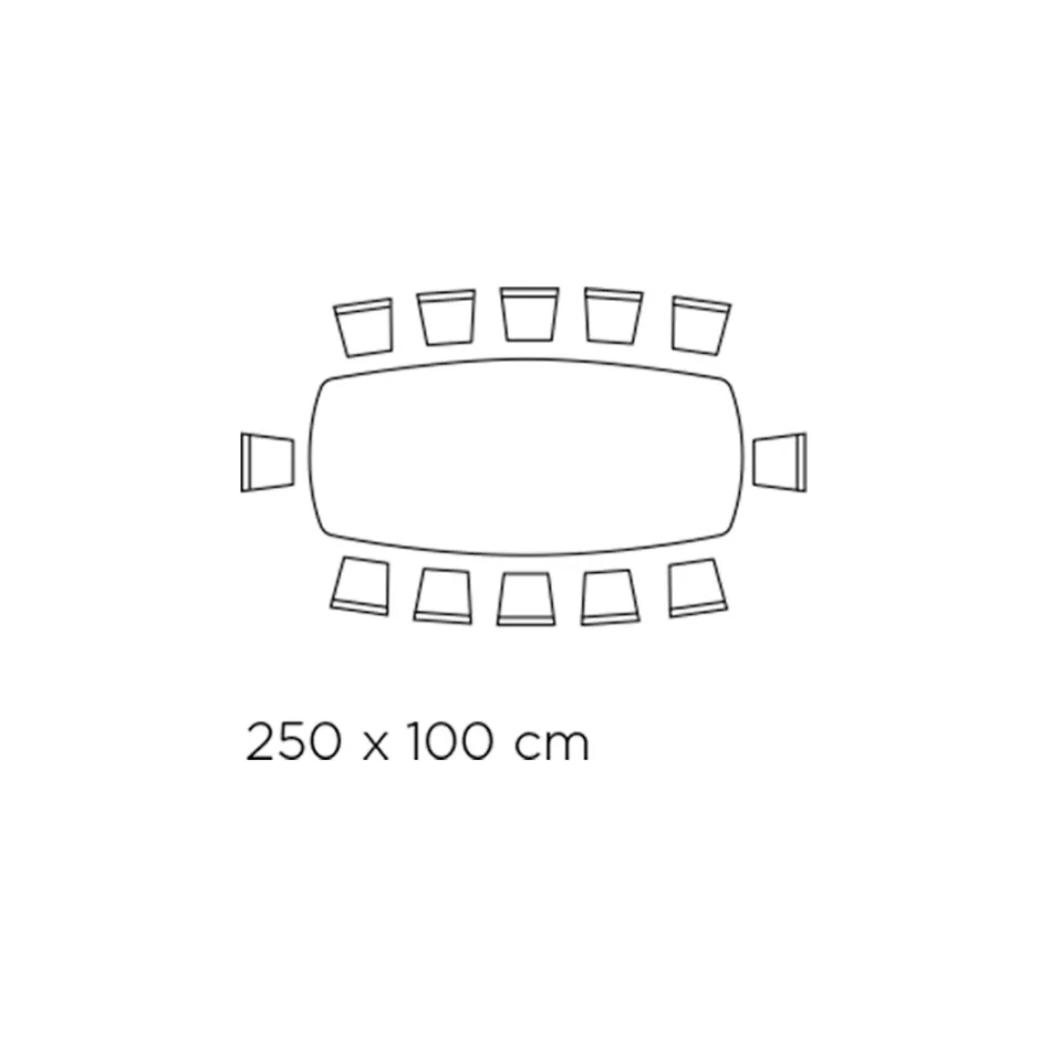Stół z ceramicznym blatem w kształcie beczki i stalową podstawą Made in Italy - Ezzellino Viadurini