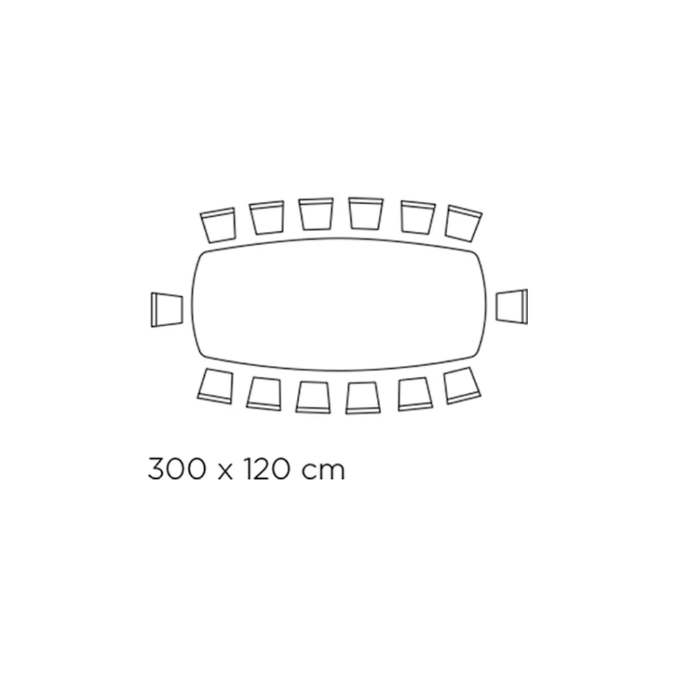 Stół z ceramicznym blatem w kształcie beczki i stalową podstawą Made in Italy - Ezzellino Viadurini