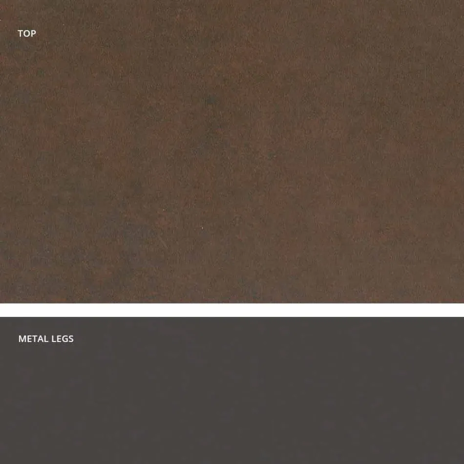 Stół z blatem wykonanym we Włoszech nowoczesnej ceramiki szklanej, Mitia Viadurini