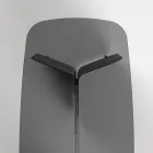 Stół z ukształtowanym szklanym blatem i zakrzywioną metalową podstawą - Piacere Viadurini