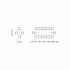 Rozkładany stół konsolowy do 325 cm z melaminy Made in Italy - Settimmio Viadurini