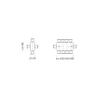 Rozkładany stół konsolowy z fornirowanego drewna Made in Italy - Gordito Viadurini