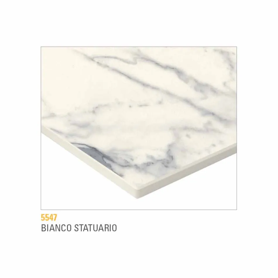 Rozkładany stół kuchenny do 280 cm z efektem marmuru Made in Italy - Pinokio Viadurini