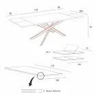 Rozkładany stół kuchenny do 280 cm z drewna Made in Italy - Carlino Viadurini