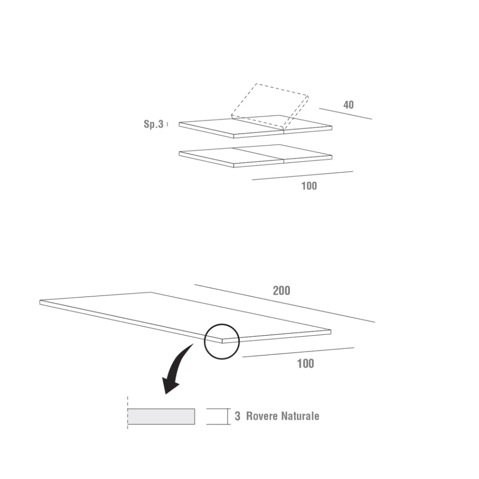 Rozkładany stół kuchenny do 280 cm z drewna Made in Italy - Carlino Viadurini