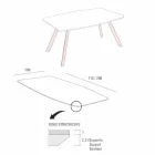 Stół kuchenny z laminowanego Fenix i czarnego aluminium Made in Italy - Lingotto Viadurini