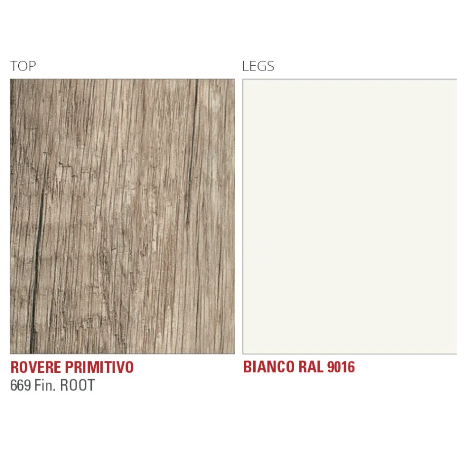 Stół kuchenny z HPL z metalową podstawą Fine Made in Italy - Pinokio Viadurini