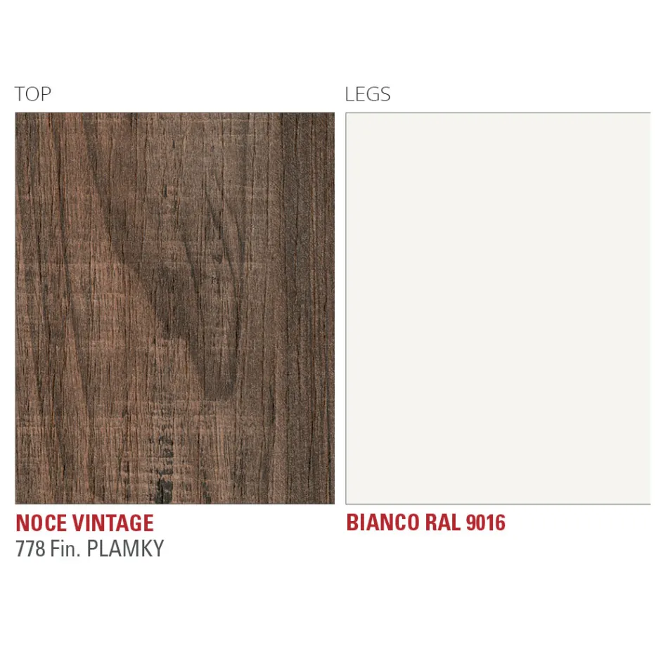 Stół kuchenny z HPL z metalową podstawą Fine Made in Italy - Pinokio Viadurini