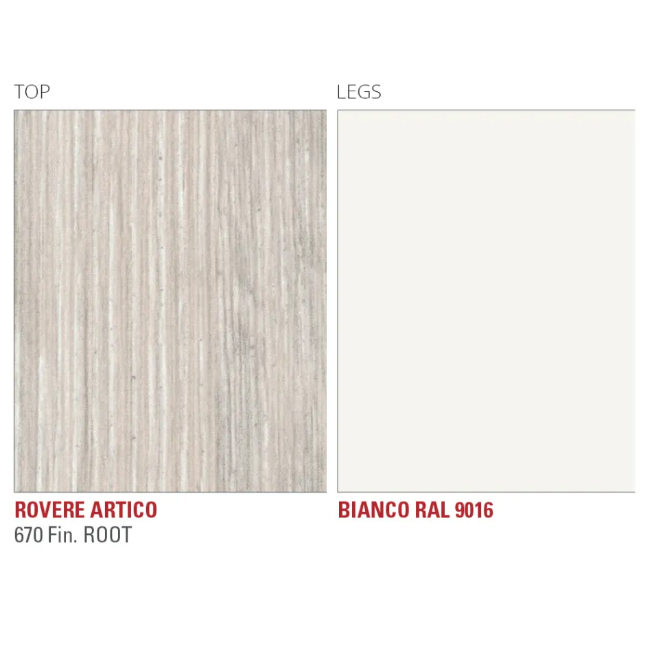 Stół kuchenny z HPL z metalową podstawą Fine Made in Italy - Pinokio Viadurini